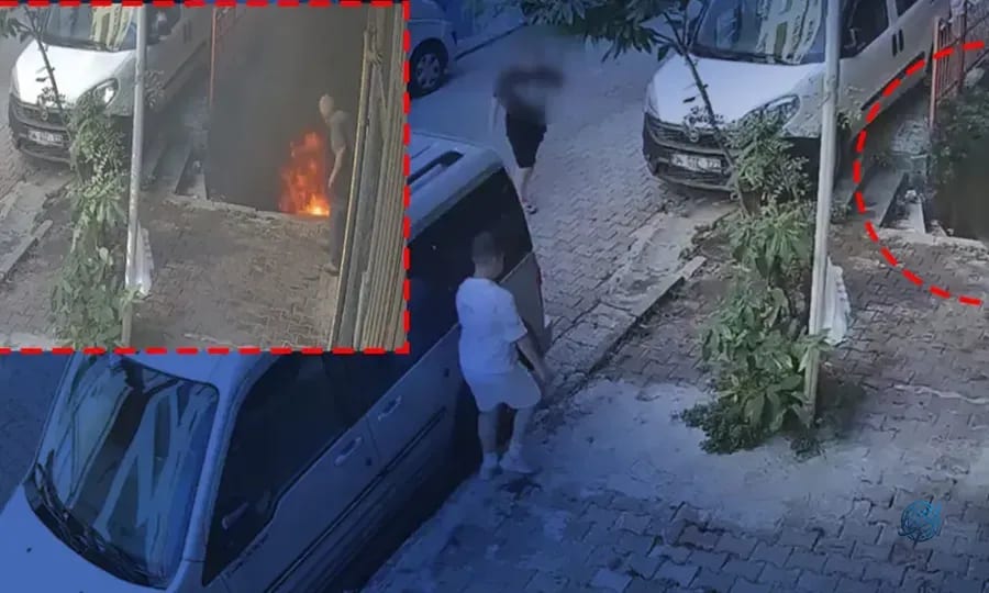 Kağıthane’de çocukların yaktıkları lastik bir anda alev aldı! KOAH hastası kadın hastaneye kaldırıldı: O anlar kamerada