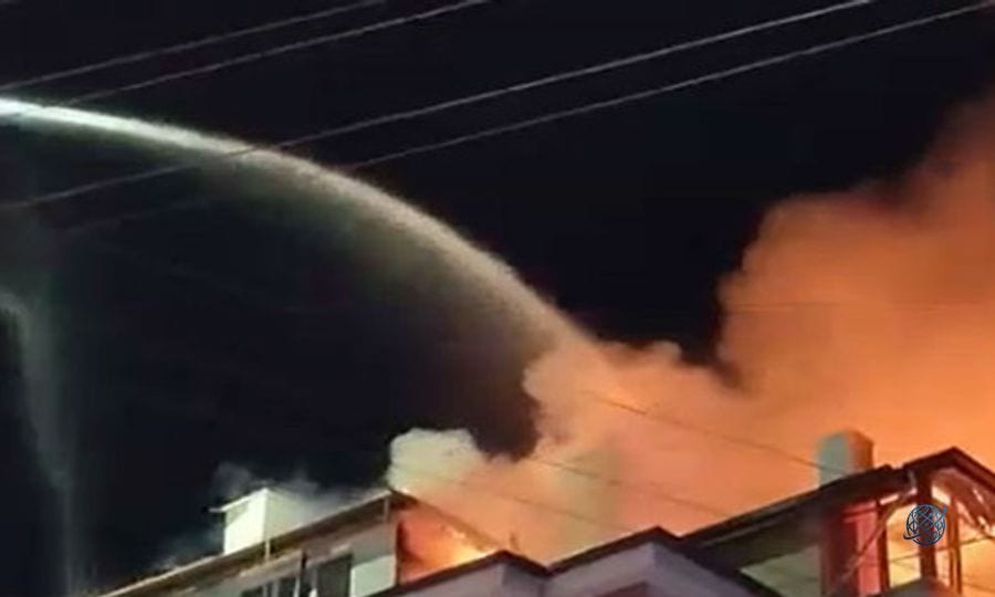Bolu'da korkutan yangın! Çatı katı alev alev yandı