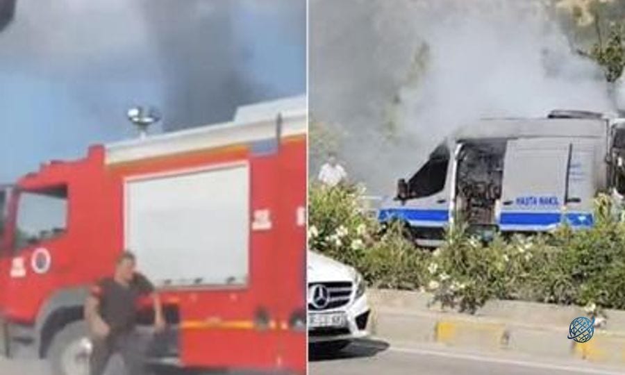 Alev alan hasta nakil aracında can pazarı! Şoförün dikkati hayat kurtardı