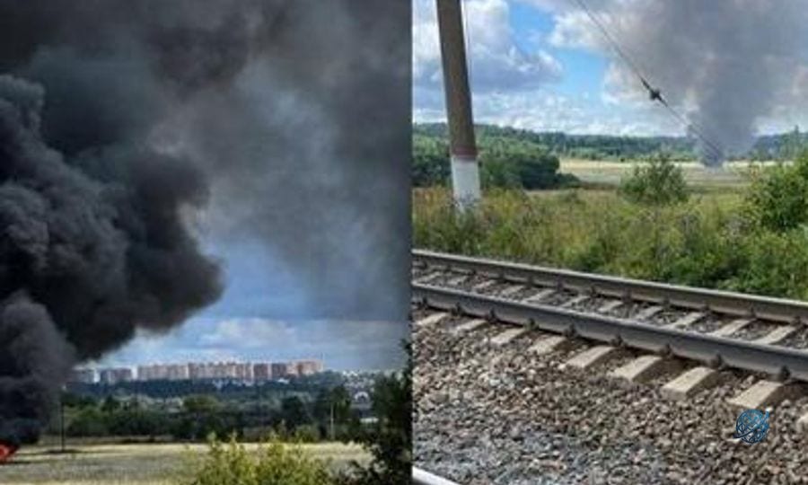 Rusya'da başkent Moskova yakınlarında savaş uçağı düştü! Bölgeden ilk görüntü