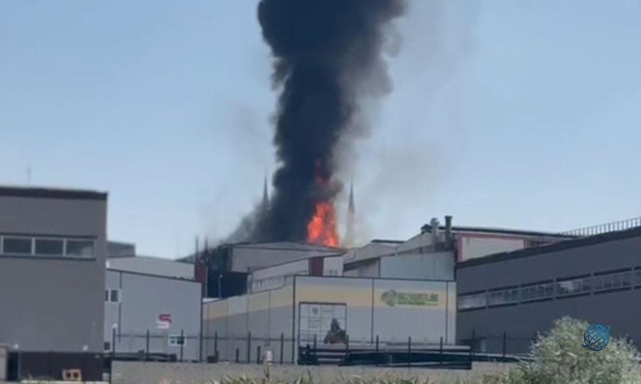 Ankara Kahramankazan'da fabrika yangını