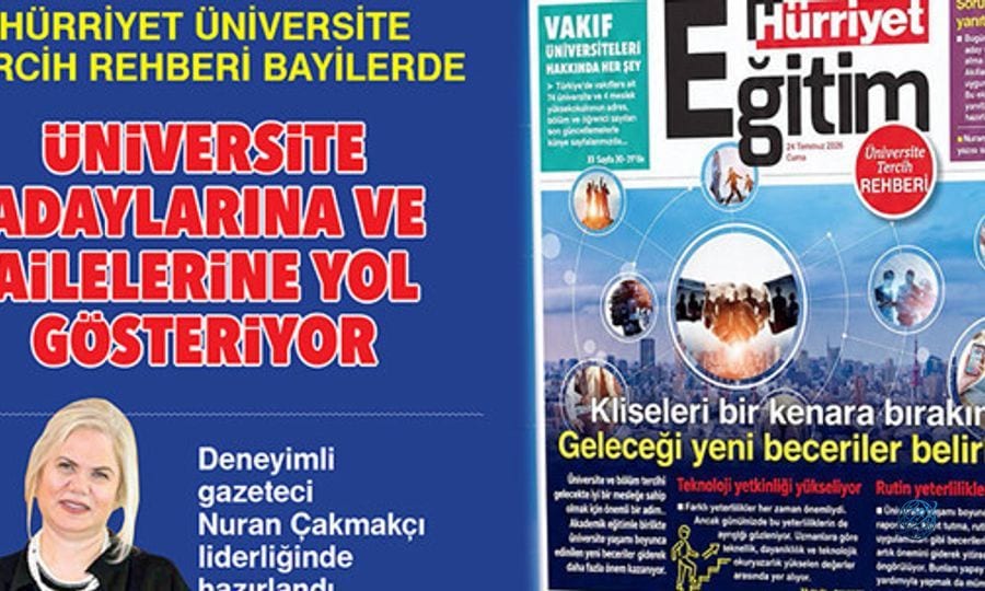 Hürriyet üniversite tercih rehberi bayilerde... Üniversite adaylarına ve ailelerine yol gösteriyor