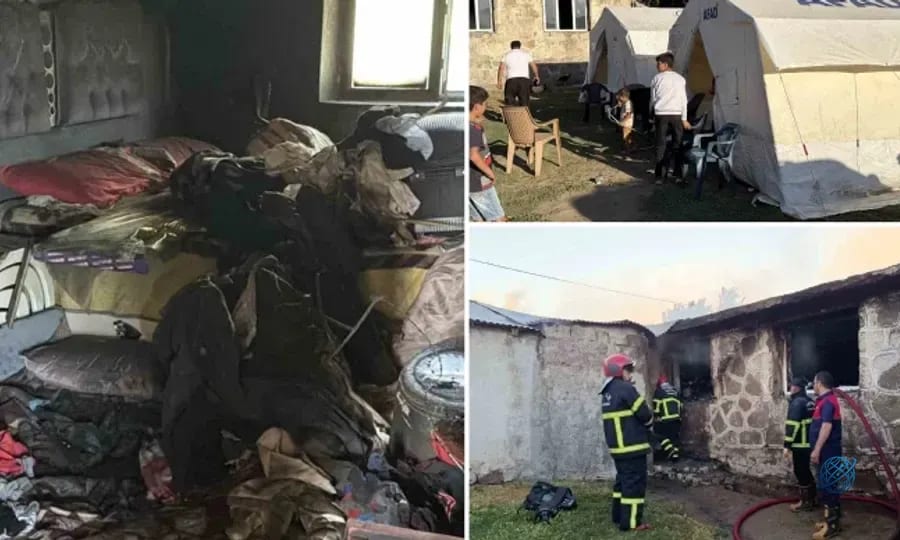 Tır sürücüsü faciayı önledi: 22 kişilik aile yangına uykuda yakalandı