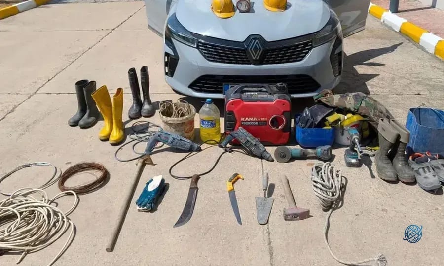 35 metrelik tünelde kaçak kazı yapan 5 şüpheli yakalandı