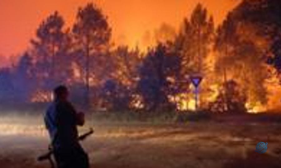 Around 12,000 people evacuated in France fires