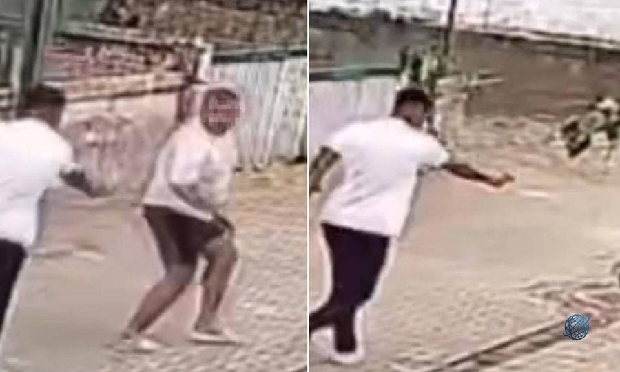 Önce yumrukladı, sonra bacaklarından vurdu: O anlar kamerada