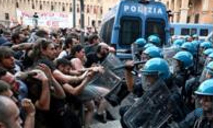 Dozens hurt in Bologna protests after man dies while being restrained by police